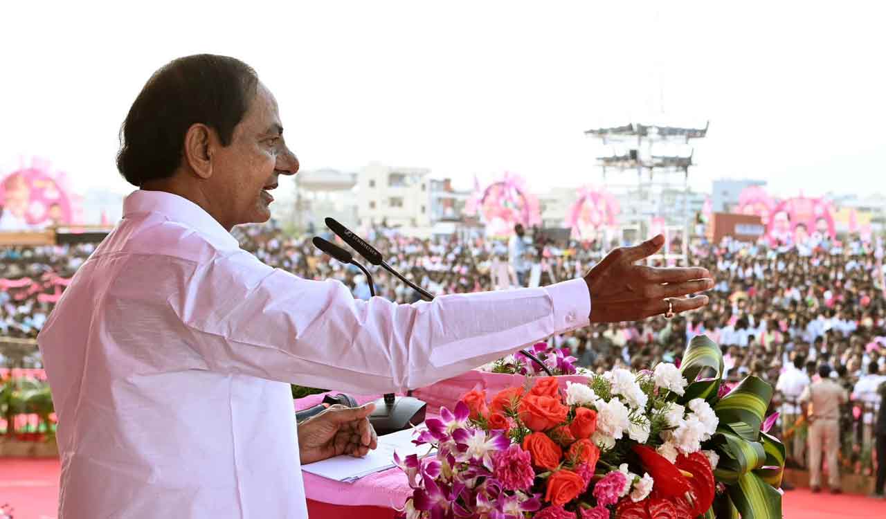 CM KCR launches BRS poll campaign, warns of Opposition’s ‘dark age’ conspiracy