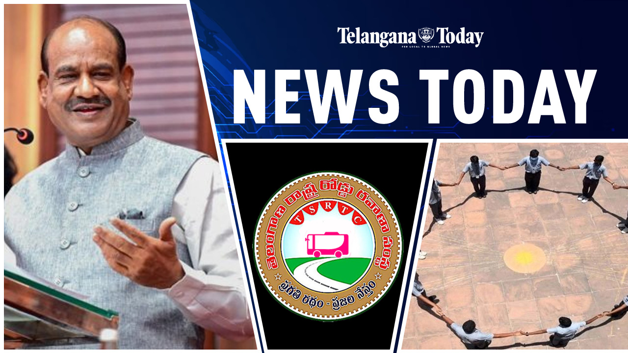 News Today: Om Birla Walks Out From Lok Sabha, Zero Shadow Day In Hyderabad, And TSRTC Gets Merged Into Telangana State Government.