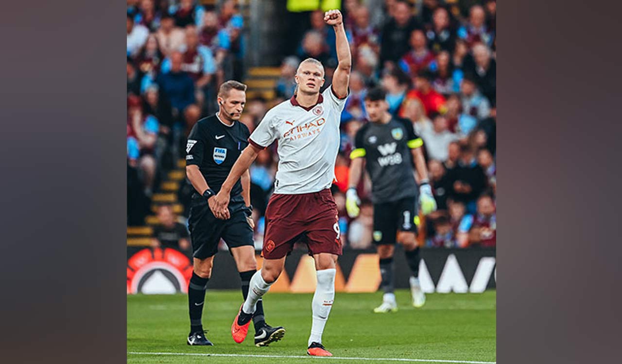 Haaland’s double powers Manchester City to 3-0 victory over burnley in Premier League opener