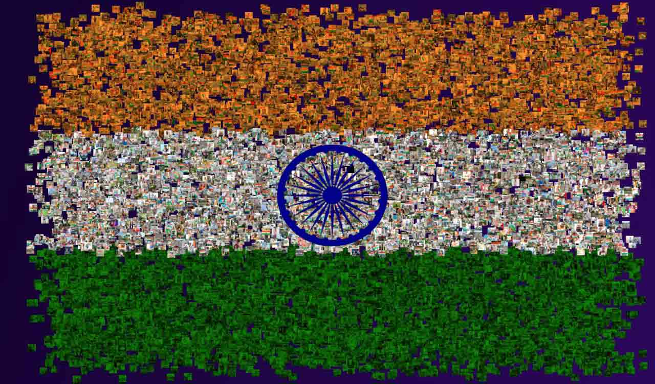 Digital Tiranga Art with citizen selfies-Telangana Today