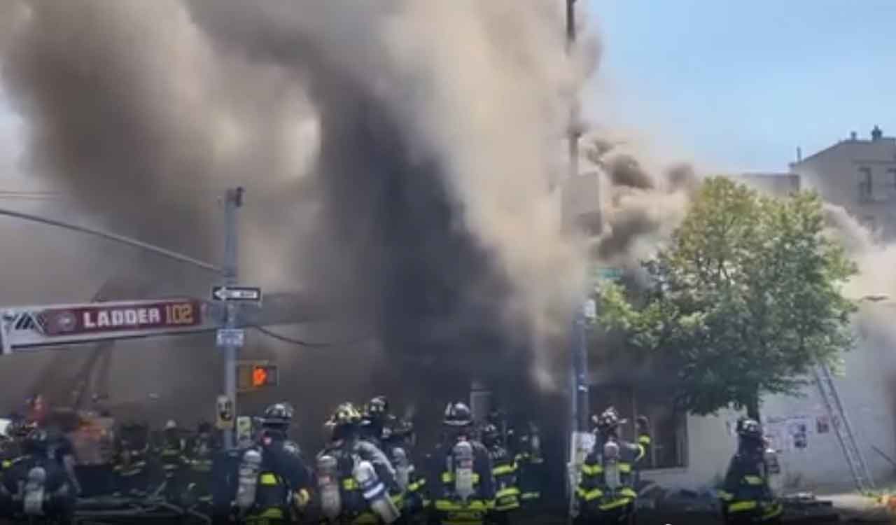 Twin Brooklyn fires leave three children and ten firefighters injured