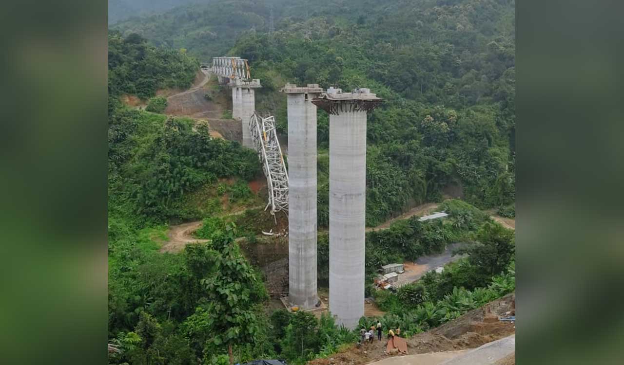 Under-construction railway bridge collapse in Mizoram claims 17 lives
