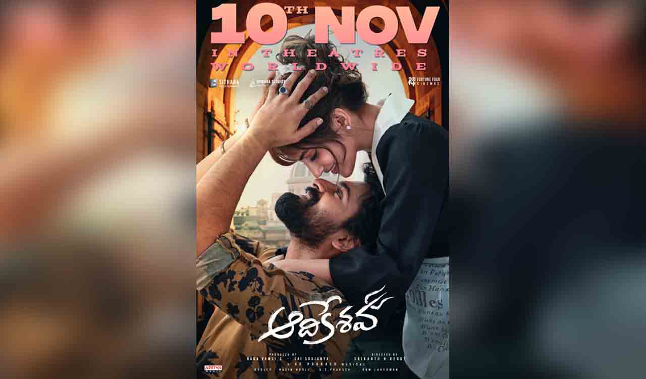 Vaisshnav Tej’s action spectacle ‘Aadikeshava’ will arrive on November 10
