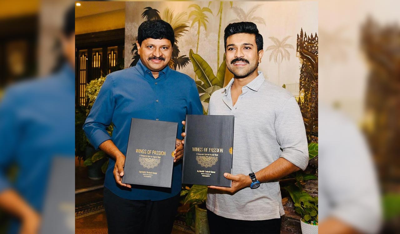 Mega Power Star Ramcharan launches Santosh Kumar’s book “Wings of Passion”