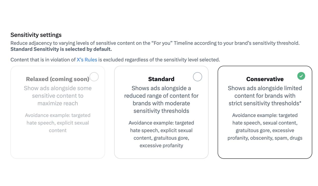X unveils enhanced sensitivity settings and blocklist features for advertisers