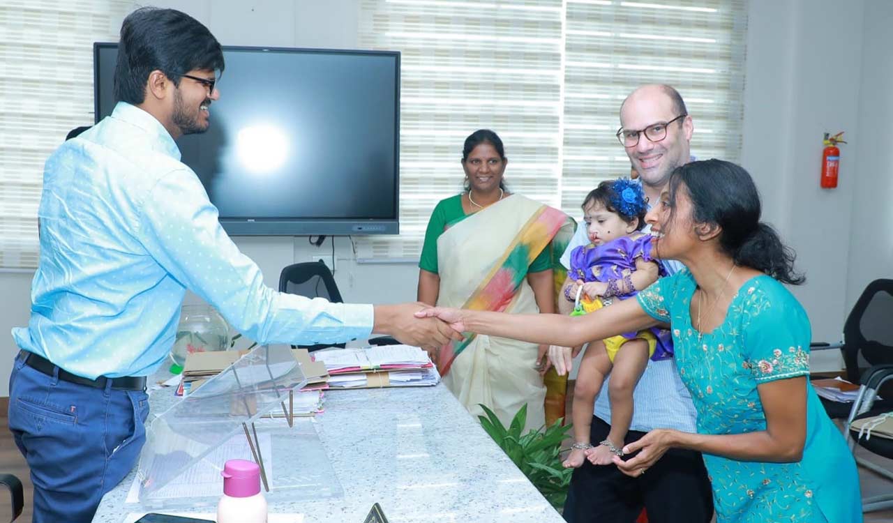 Heart-touching: Couple from US adopt orphan girl from Khammam