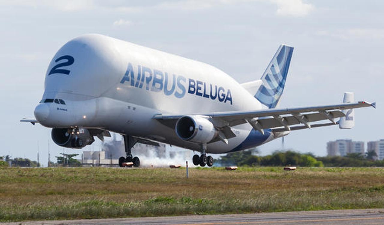 Airbus Beluga has landed at Hyderabad airport-Telangana Today