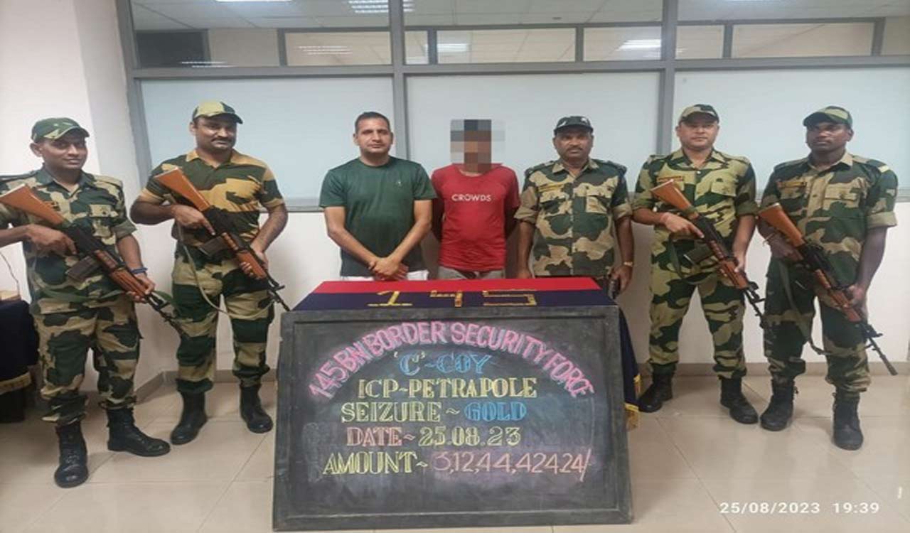 BSF seized 45 gold biscuits worth Rs 3.07 cr in West Bengal; one held