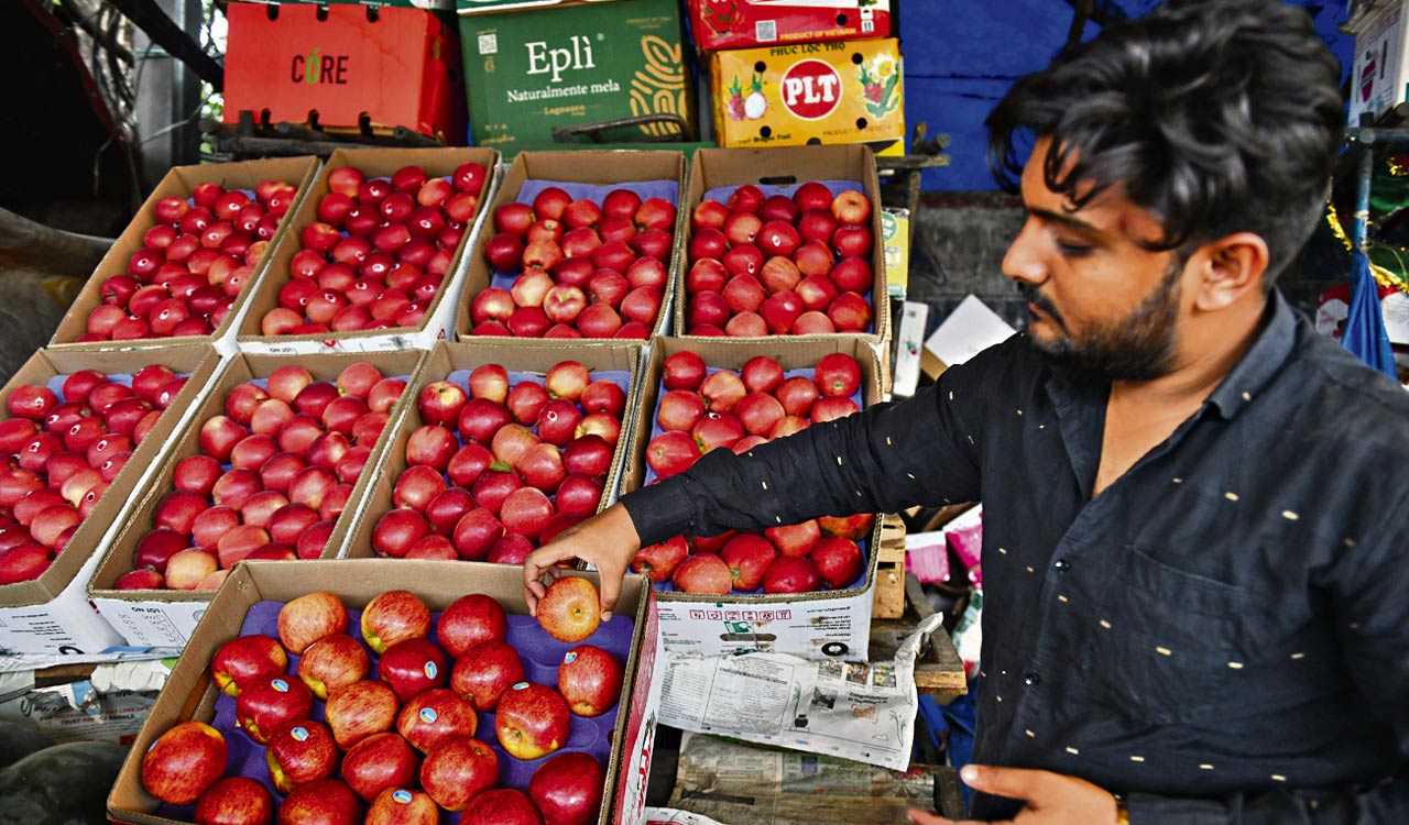 Himachal apples arrive in Hyderabad markets