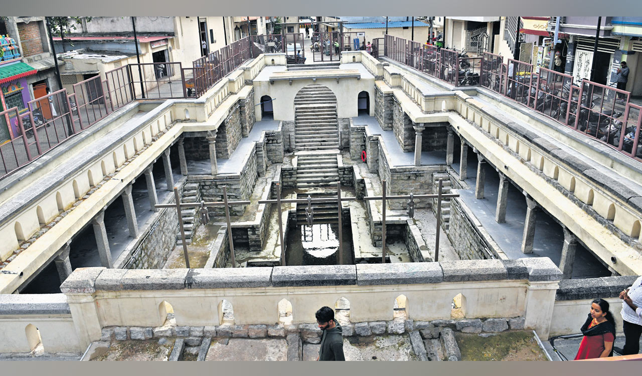 Unique initiative to keep Bansilalpet Stepwell clean