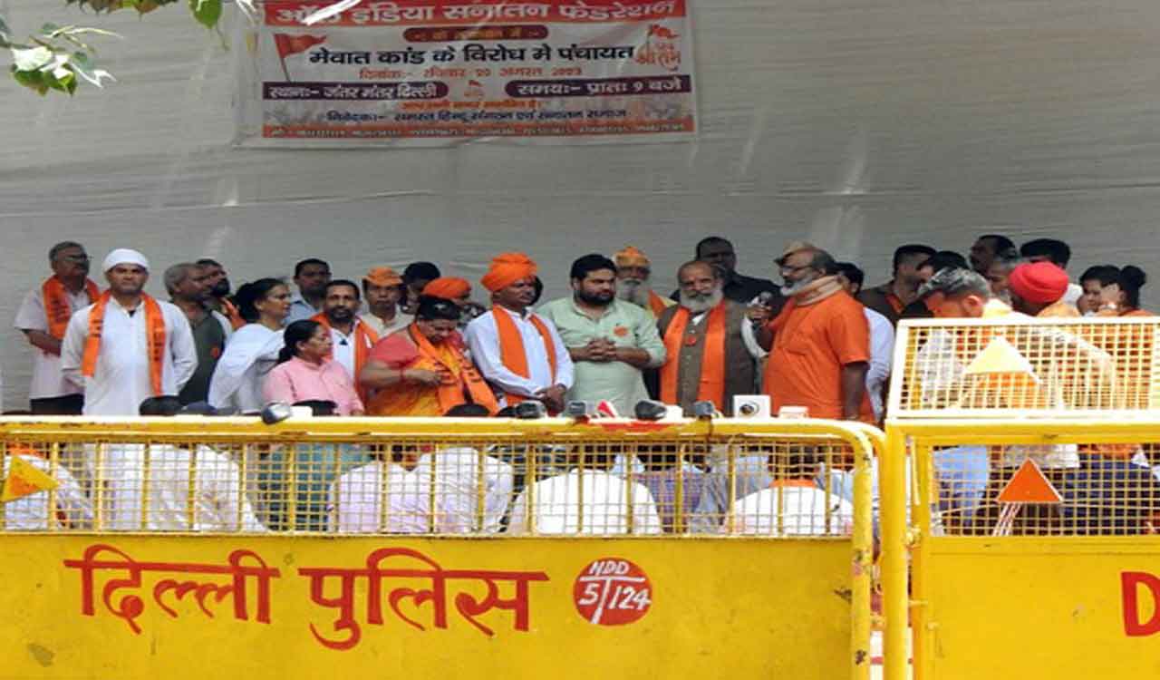 Delhi Police cancel permission for panchayat on Nuh violence at Jantar Mantar