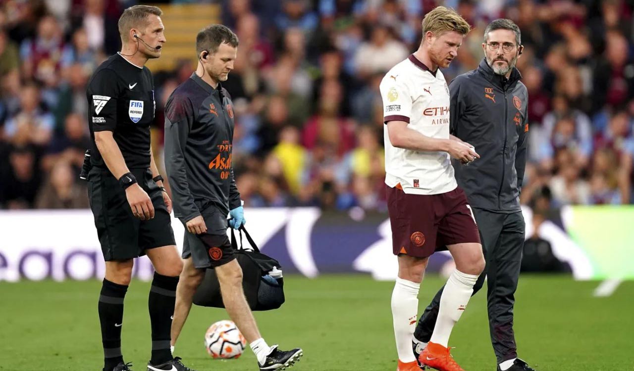 Manchester City midfielder Kevin De Bruyne out for ‘three or four months’ with hamstring injury