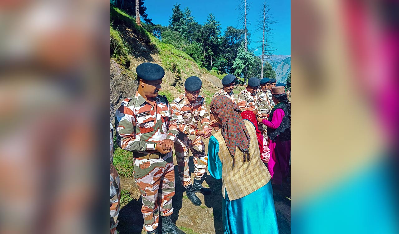 ITBP personnel celebrate ‘Raksha Bandhan’ with border population