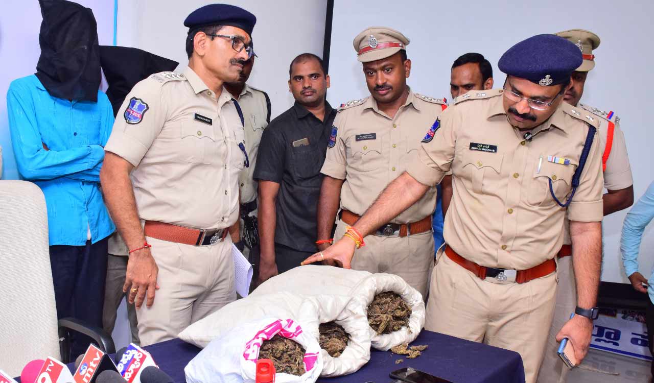 Korutla police busts ganja circulation gang