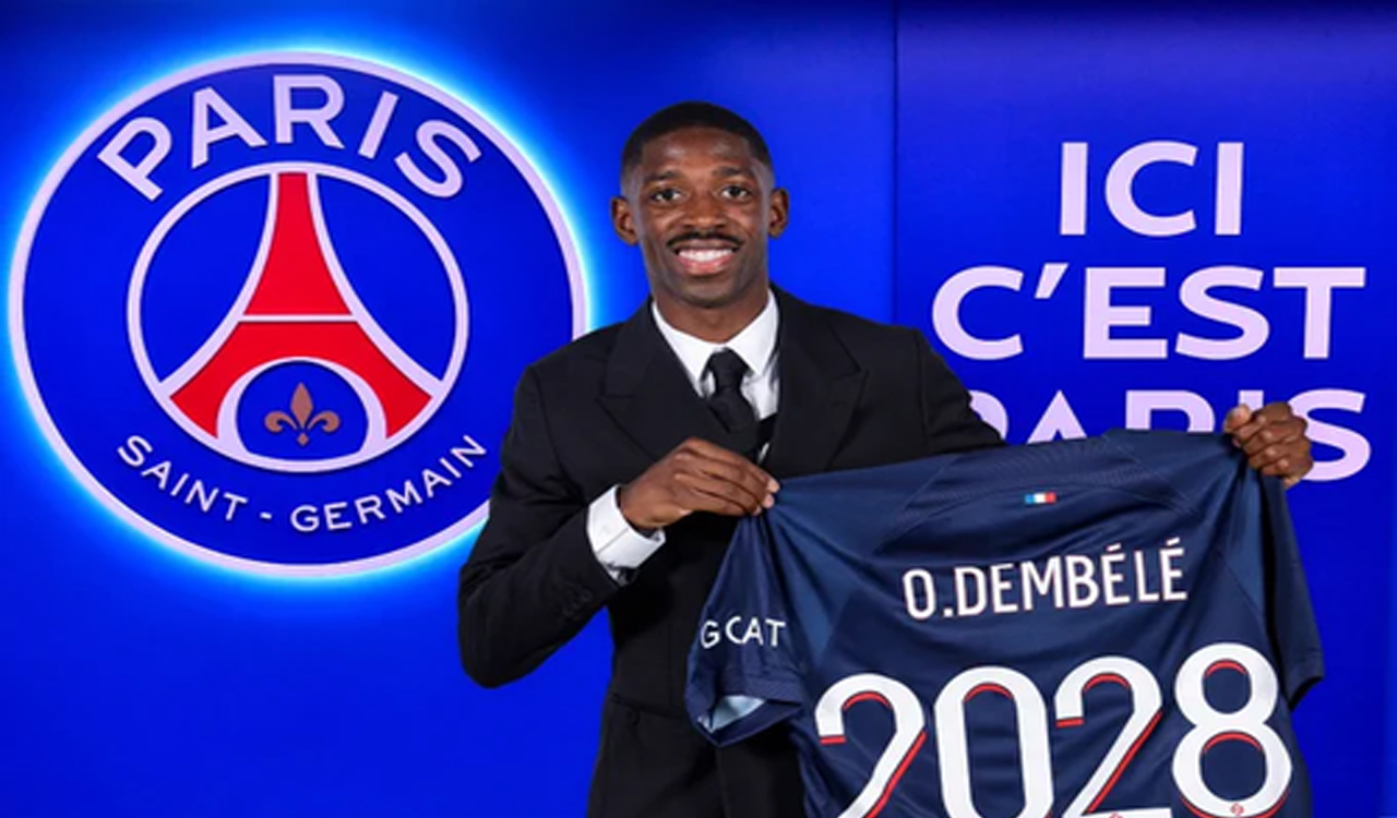 Football: PSG sign France forward Ousmane Dembele from Barcelona