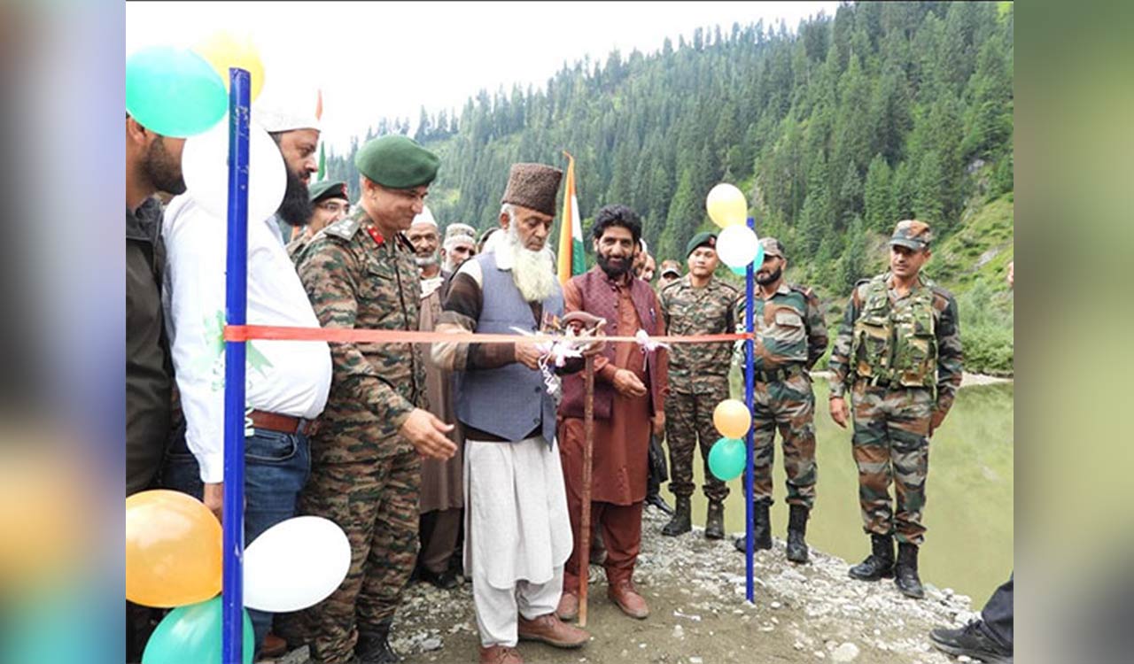 J-K: Army dedicates 115-feet long bridge to locals of last village on LoC