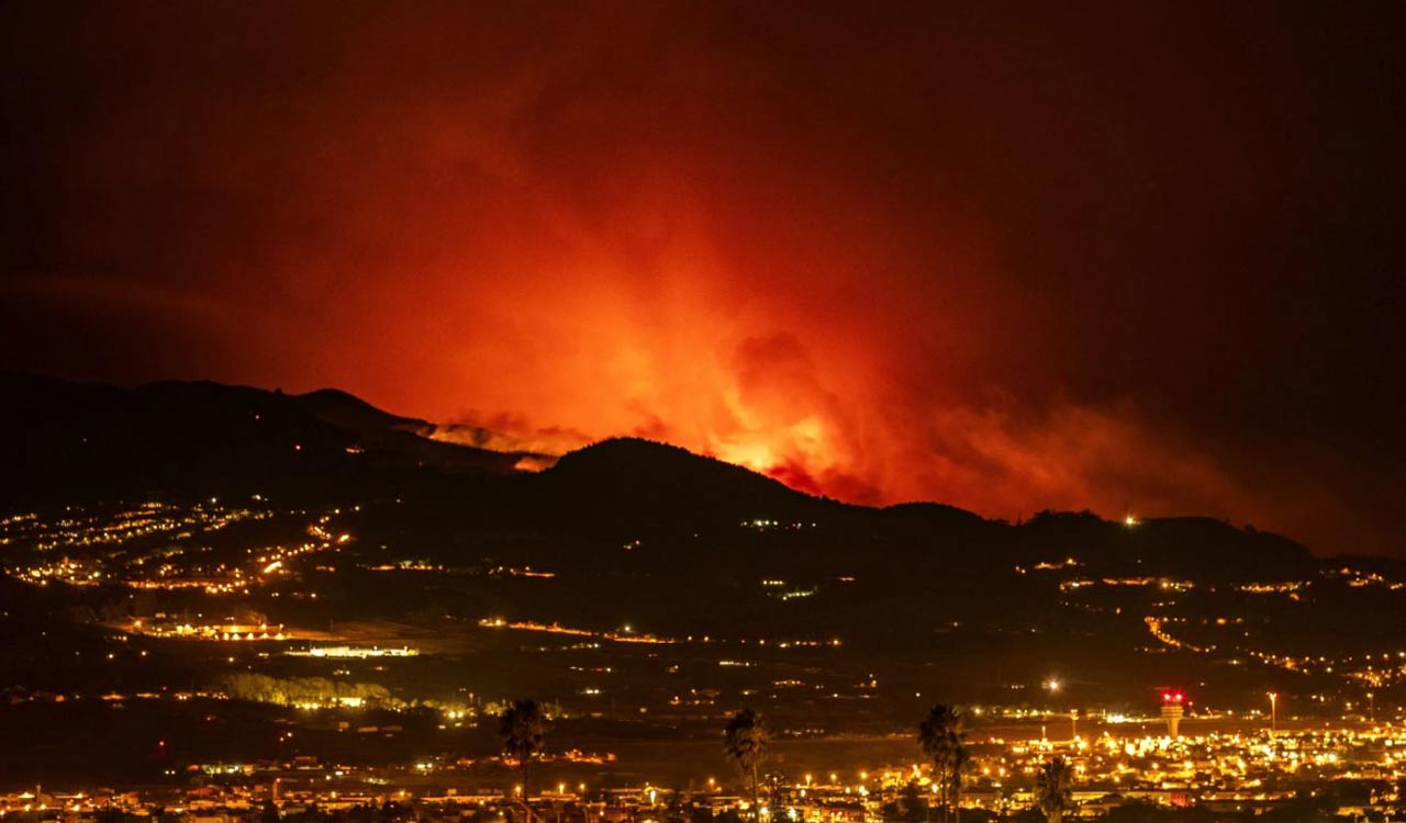Official says wildfire on Spain’s popular tourist island of Tenerife was started deliberately
