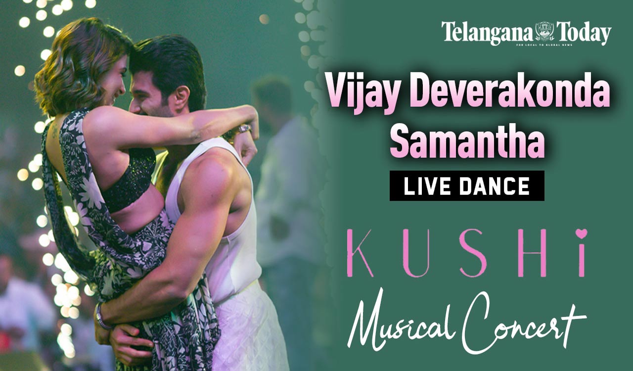 Vijay Deverakonda And Samantha Live Dance Performance | Kushi Musical Concert | Telangana Today
