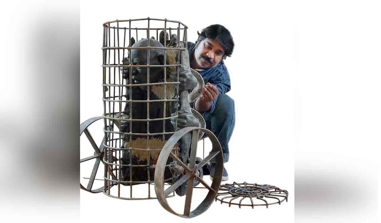 Sangareddy sculptor to exhibit work at national expo
