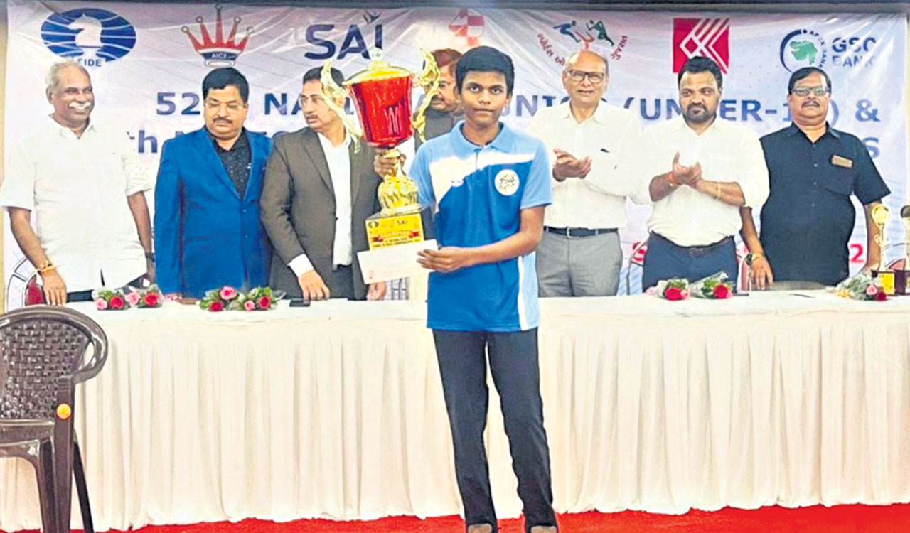 Arjun emerges champion at National Junior U-19 Chess Championship
