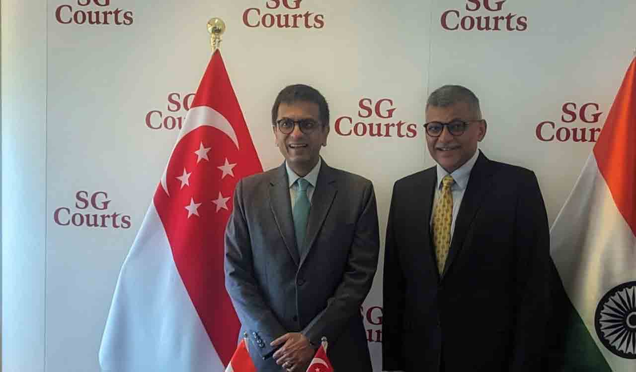 CJI DY Chandrachud meets his Singaporean counterpart Sundaresh Menon, signs MoU on judicial cooperation