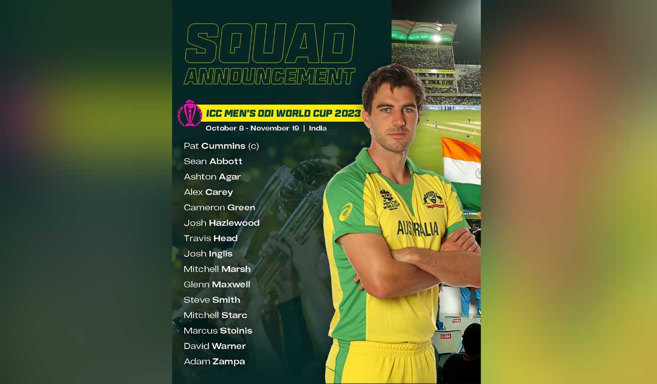 Cummins to captain: Australia names 15-man 2023 World Cup squad