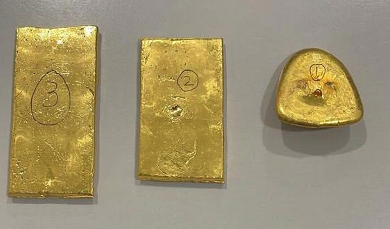 Customs officials seize 206 grams of gold from a passenger at RGIA Hyderabad