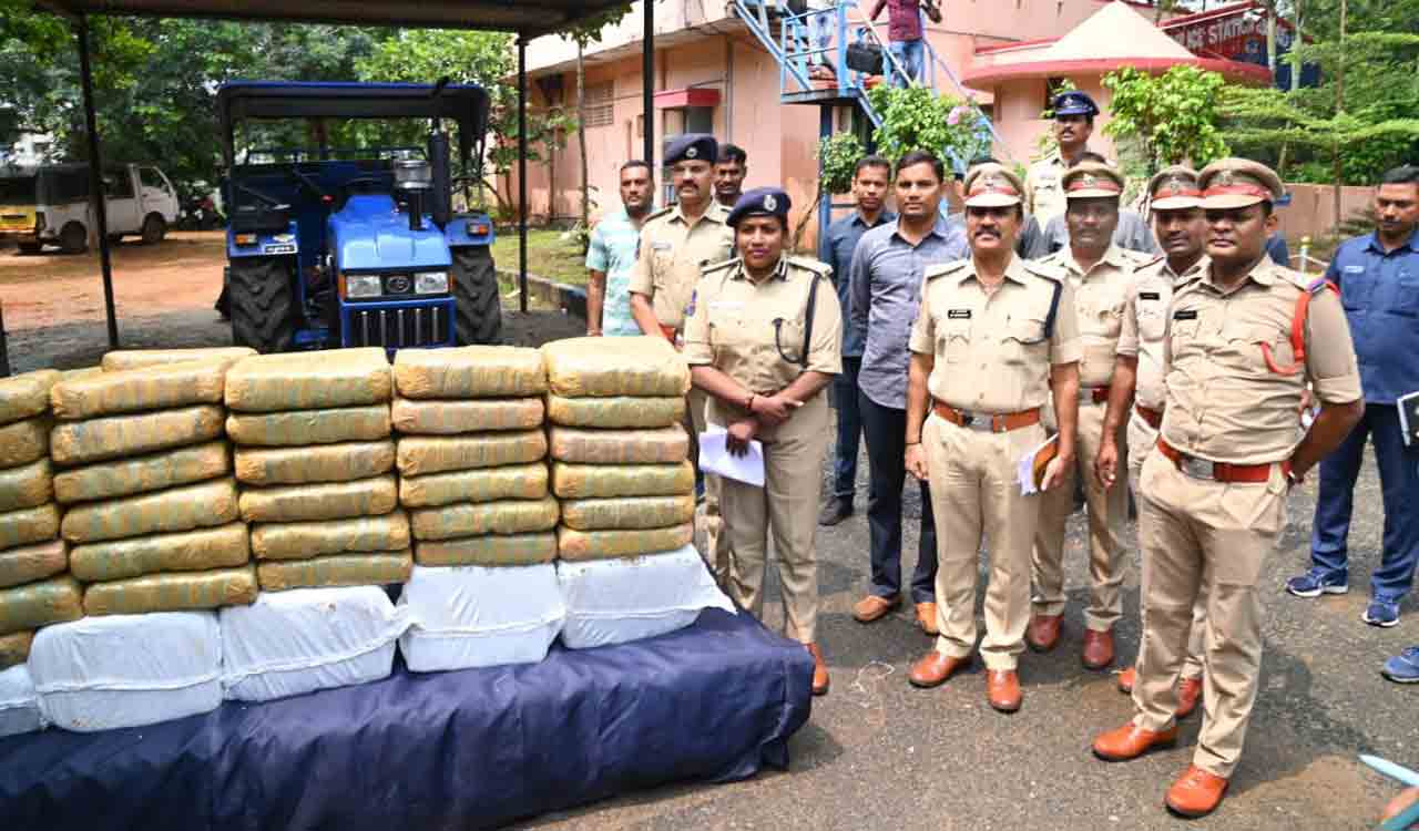 Mancherial: Two from Odisha held with ganja worth Rs.93 lakh