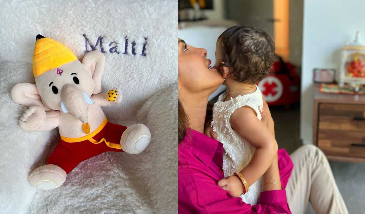 Priyanka Chopra shares cute Ganesh Chaturthi photos of daughter Malti Marie