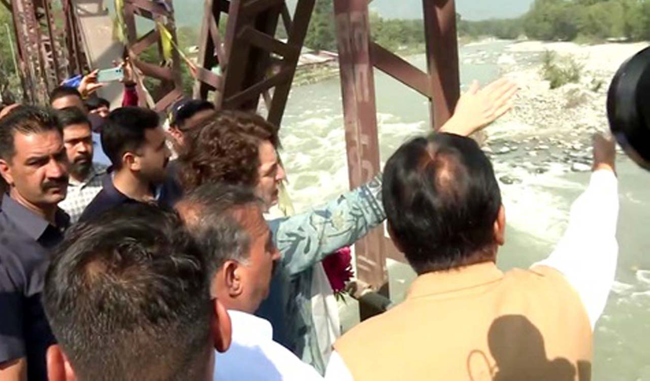Priyanka Gandhi reaches Himachal, to visit rain-battered areas