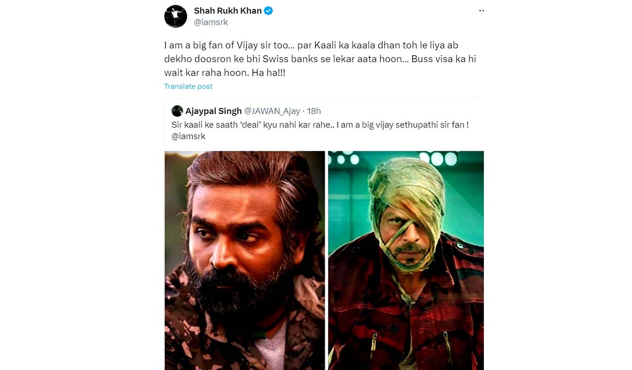 SRK teases ‘Jawan 2’: After taking the black money from Kaali, now I’ll get others from swiss banks