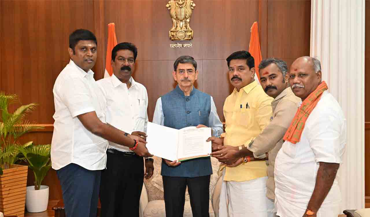 Sanatana Dharma row: TN BJP leaders’ delegation meets Guv RN Ravi to initiate action against Udhayanidhi