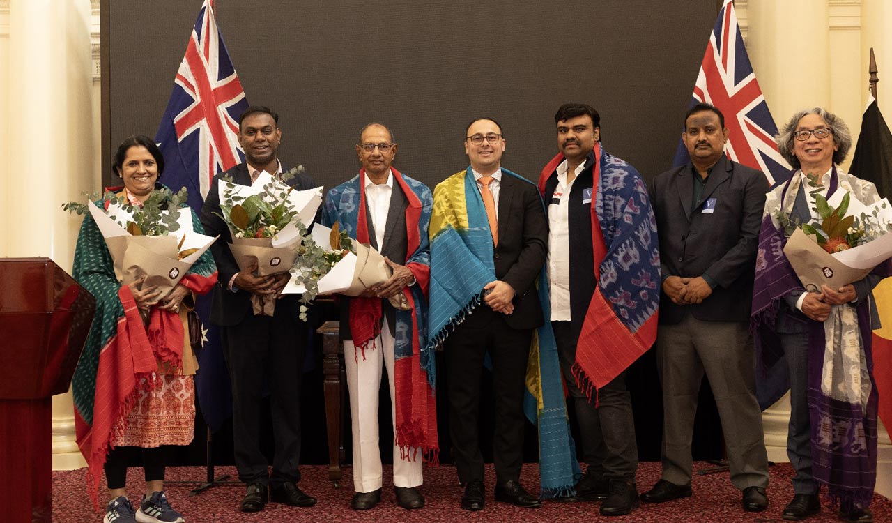 Australian Minister felicitates MLRIT Chairman Marri Laxman Reddy