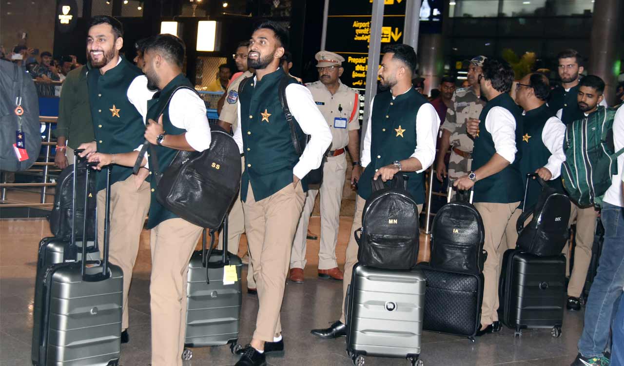 Pakistan team practices at Hyderabad stadium ahead of warm-up match