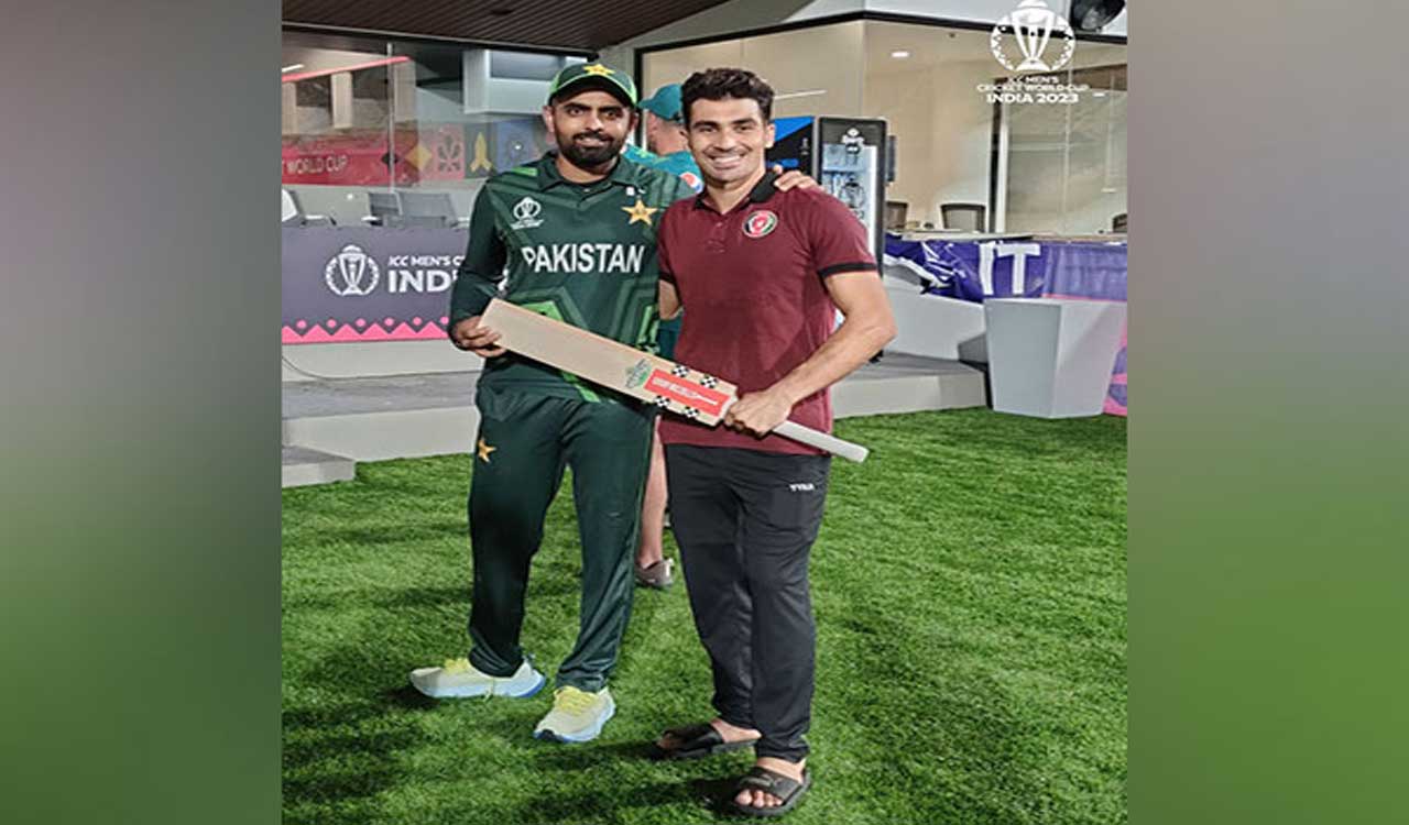 CWC 2023: Babar Azam gifts his bat to Afghanistan’s Rahmanullah Gurbaz