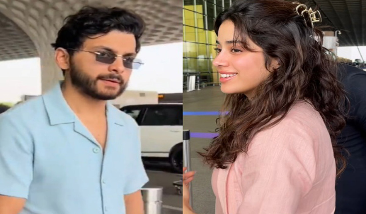 Janhvi Kapoor snapped with rumoured boyfriend Shikhar Pahariya at Mumbai airport