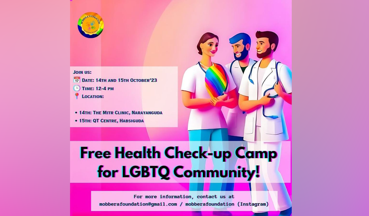 Hyderabad: Free health checkup for LGBTQ+ community on Oct 14,15