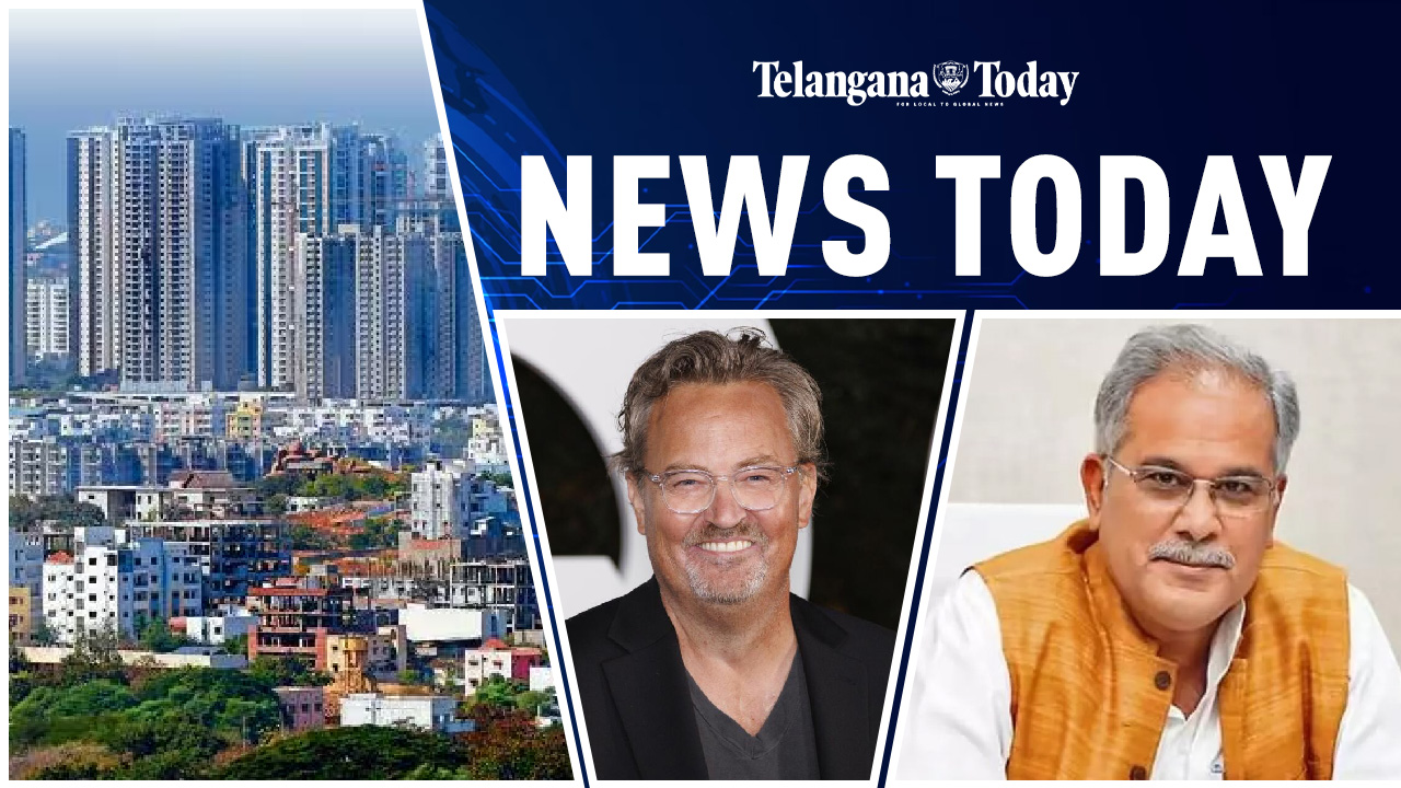 Tribute to Matthew Perry, Chhattisgarh CM’s nomination, and advancement of Hyderabad city.