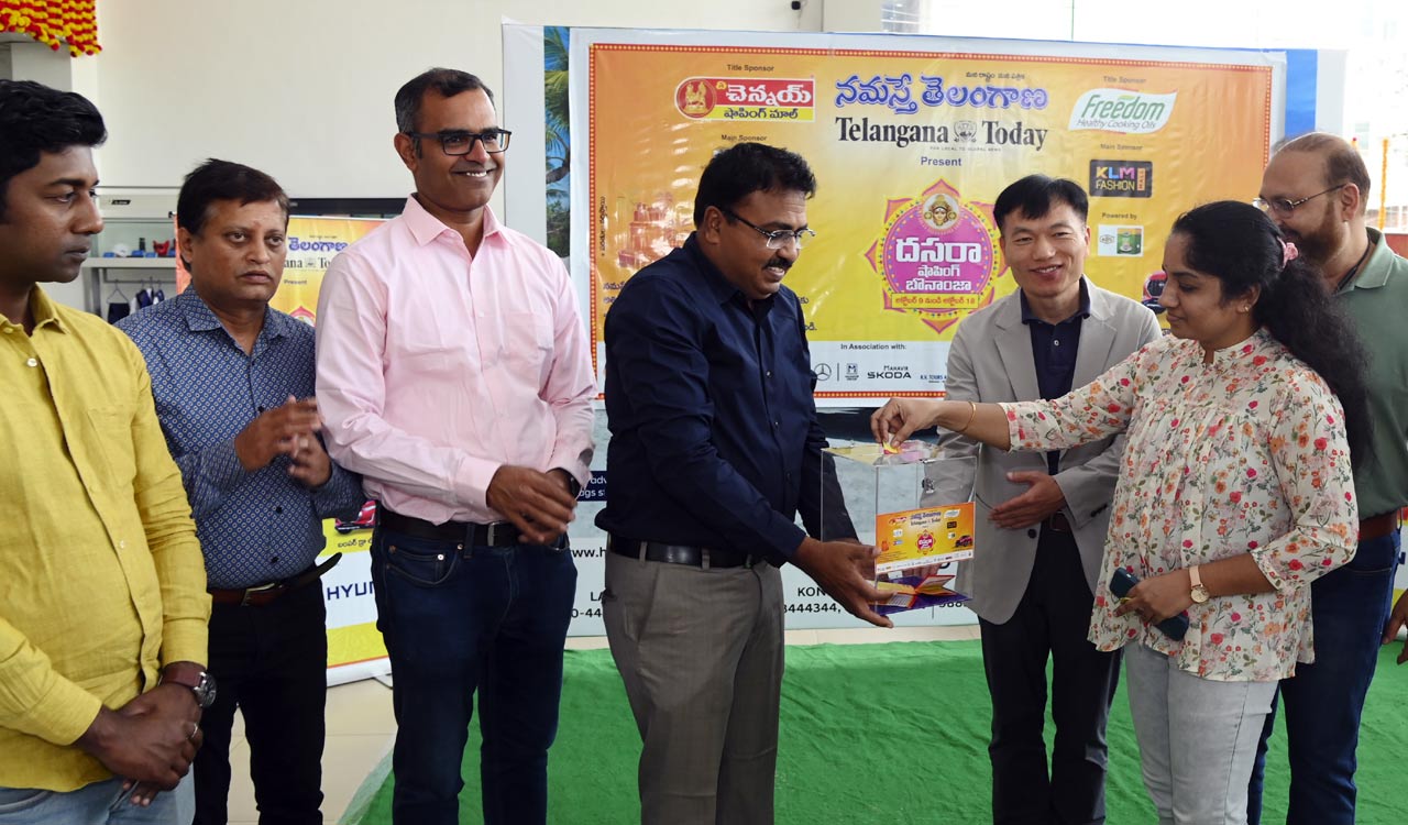 Hyderabad: Dasara Shopping Bonanza festival of Namasthe Telangana and Telangana Today launched