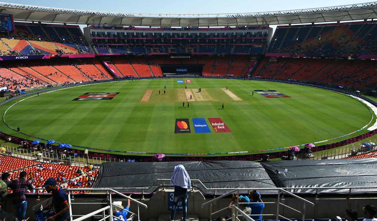 Security beefed up at the Narendra Modi Stadium ahead of Ind-Pak match