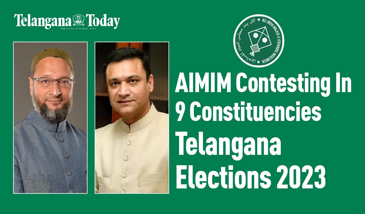 Telangana Elections 2023: AIMIM To Contest In 9 Constituencies | Asaduddin Owaisi, Akbaruddin Owaisi