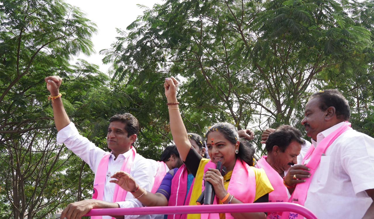 Telangana Assembly polls: BRS leader K Kavitha faints during roadshow