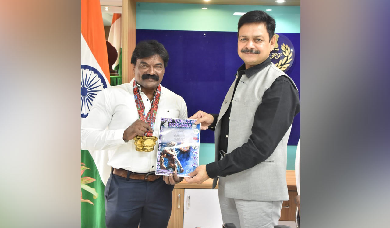 Rachakonda CP lauds Officer for gold medal win at World Power Lifting Championship