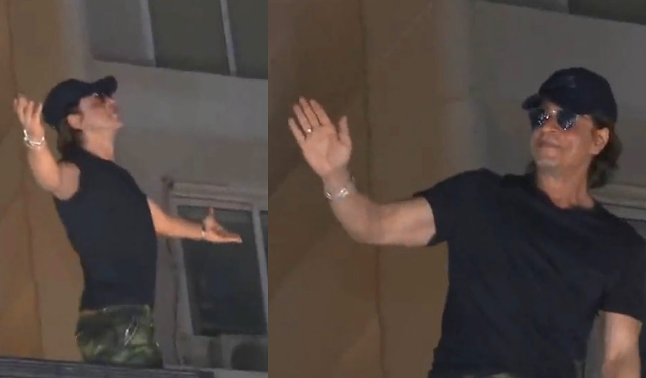 Shah Rukh Khan celebrates 58th birthday with fans at ‘Mannat’