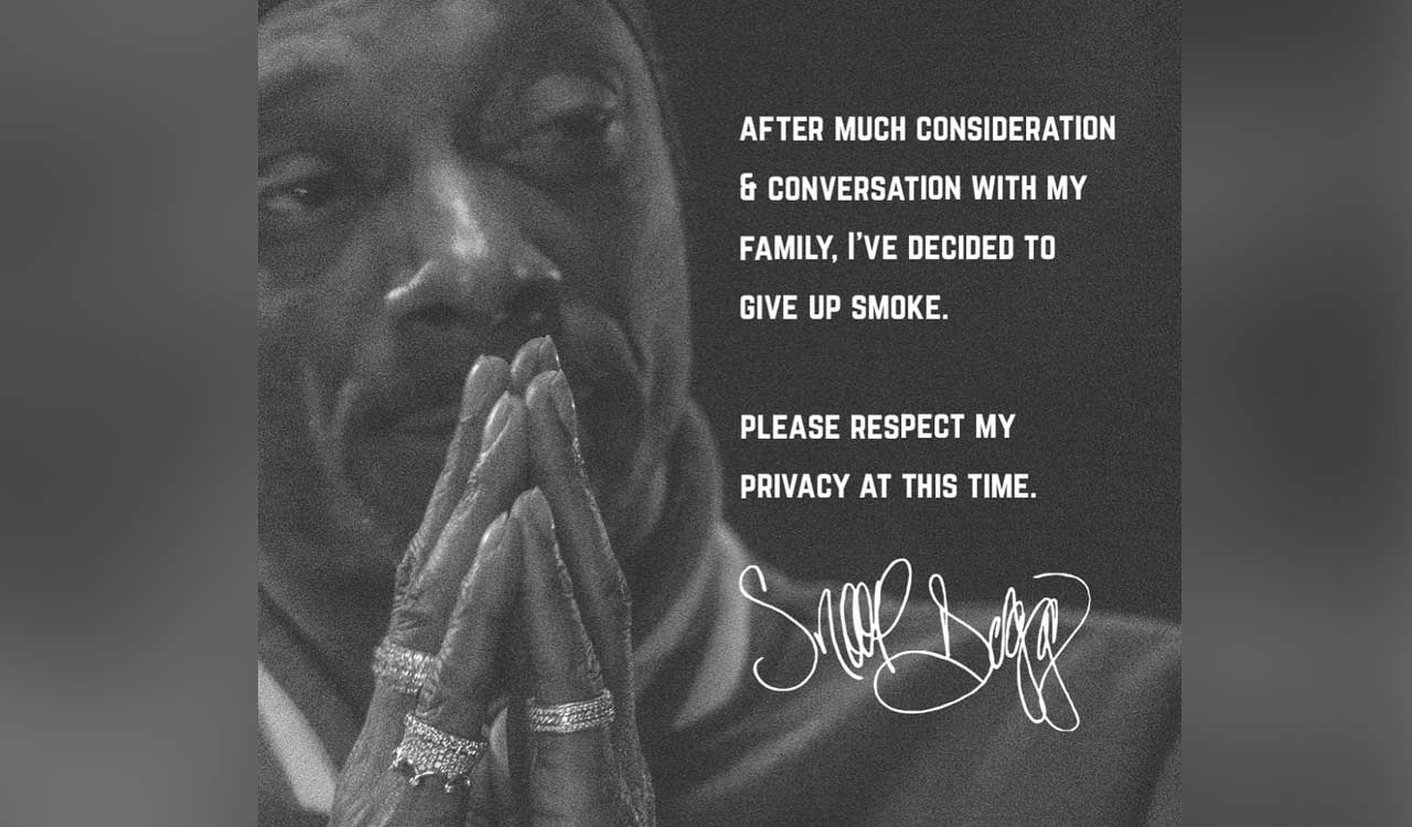 Snoop Dogg quits smoking, internet in shock