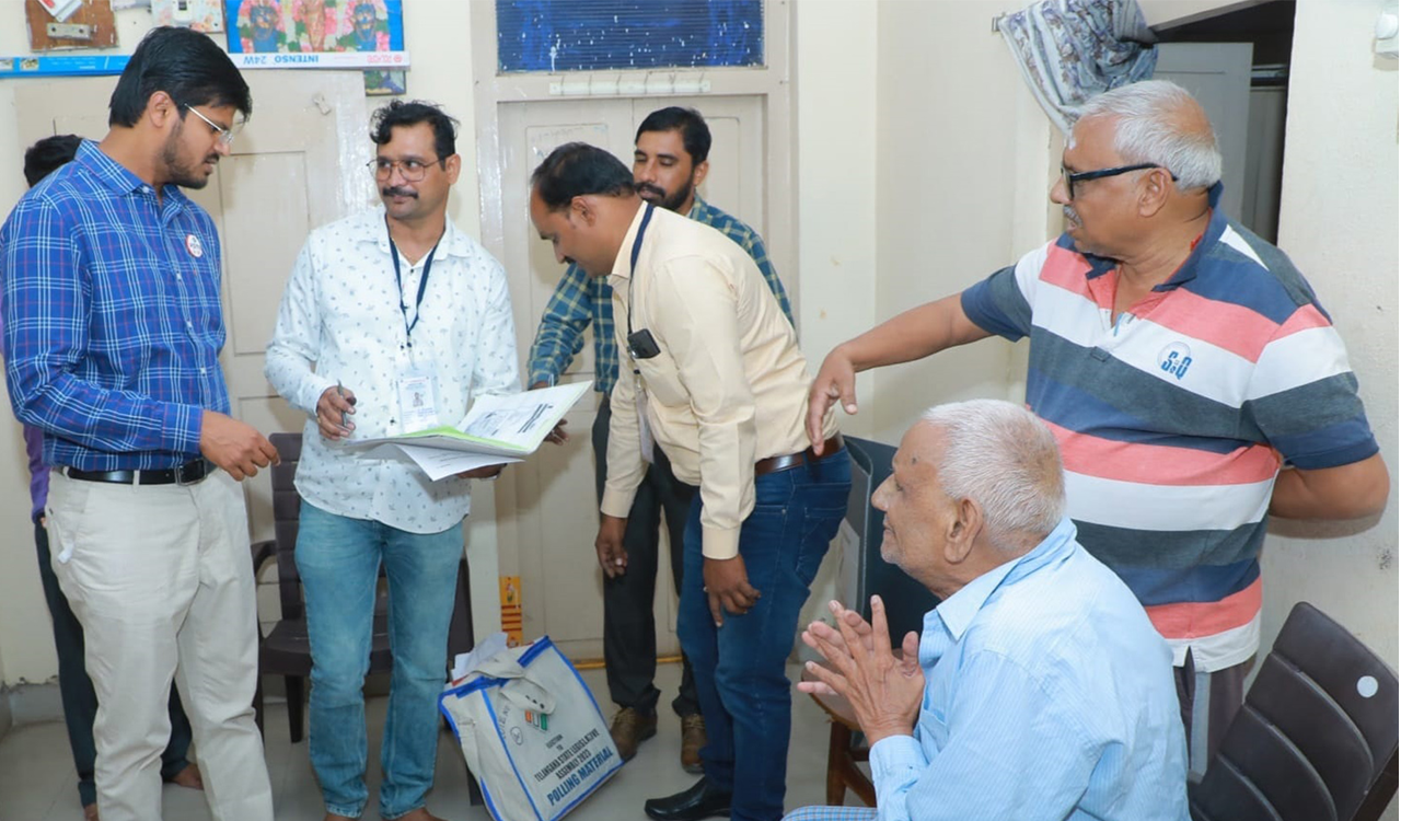 Vote from home: 1634 persons to cast votes from home in Khammam