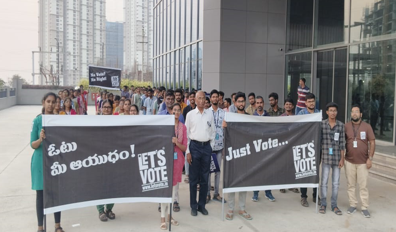NGOs in Hyderabad creating awareness to increase voter turnout