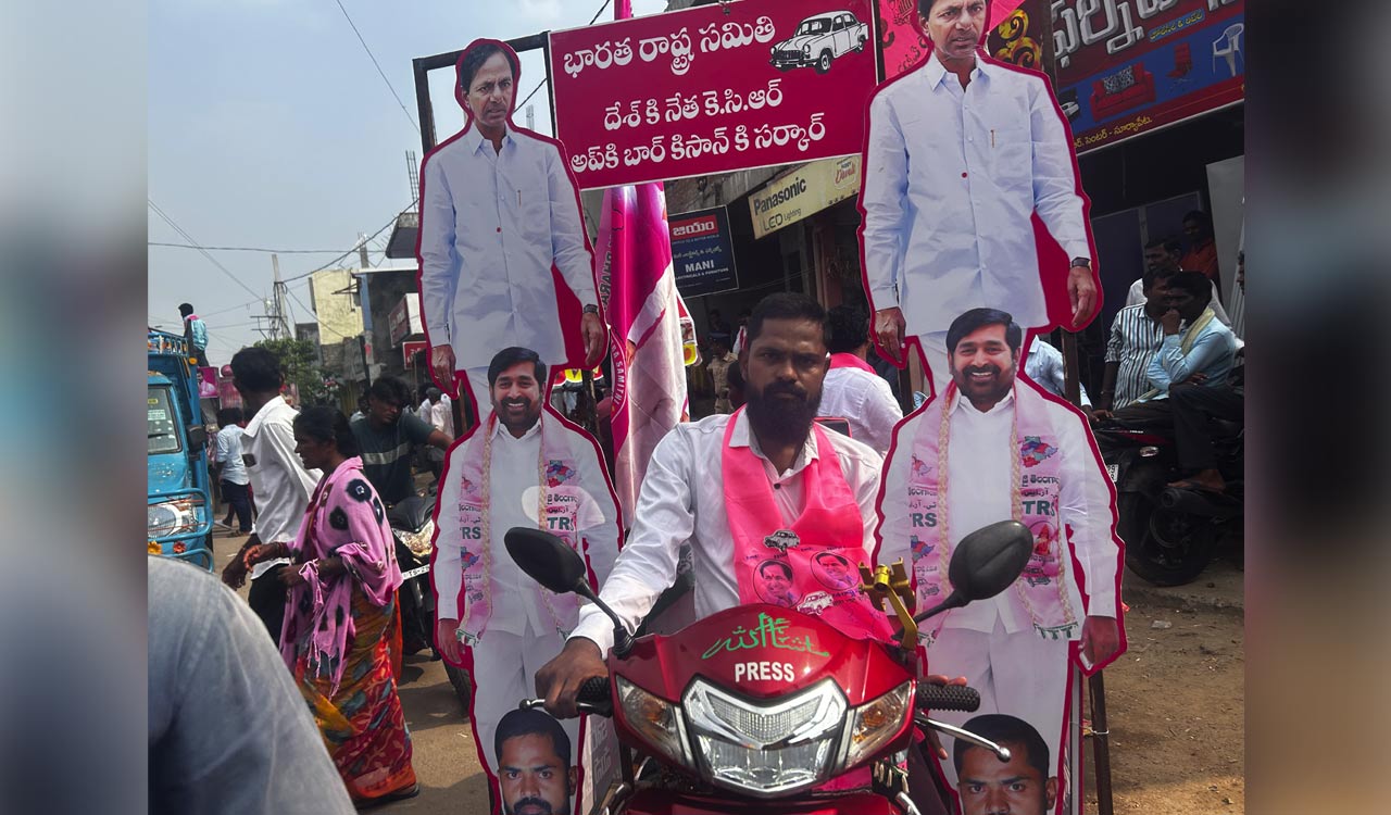 Telangana Polls 2023: Welfare scheme beneficiaries campaign for BRS in Suryapet