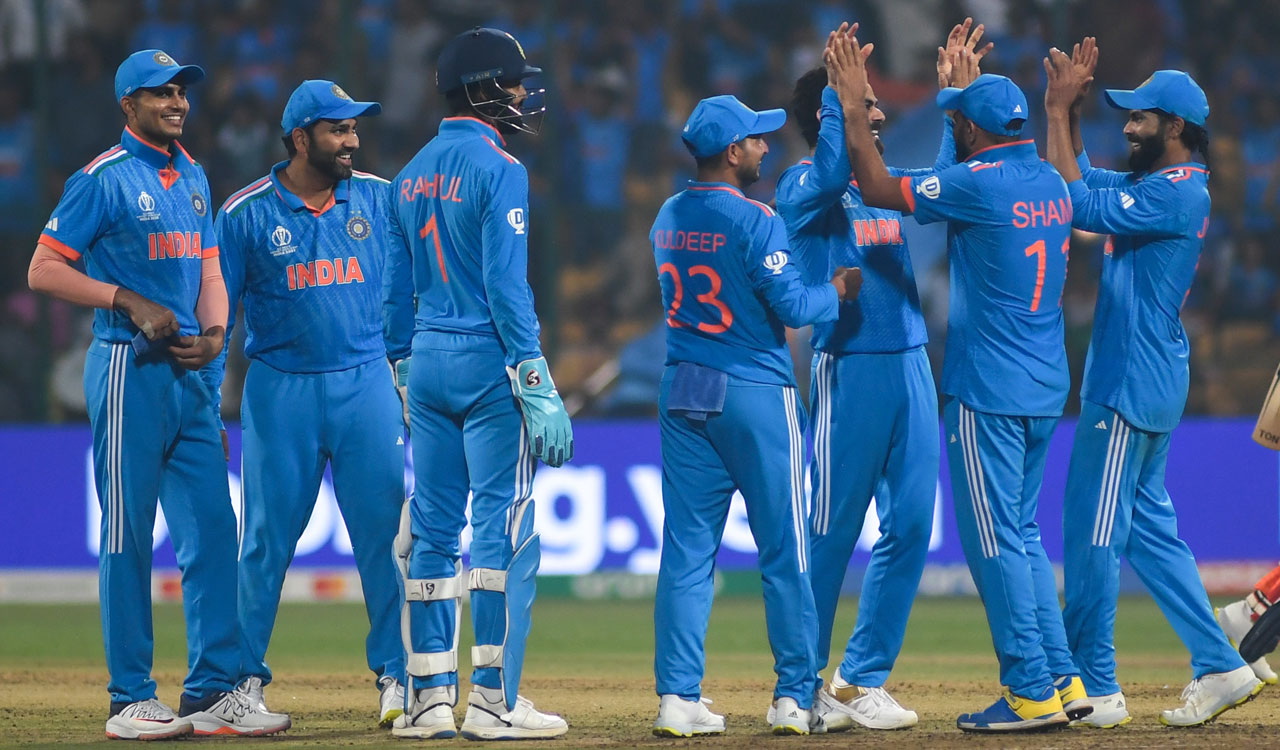 India become first team to have top 5 batters with 50 plus scores in single WC match