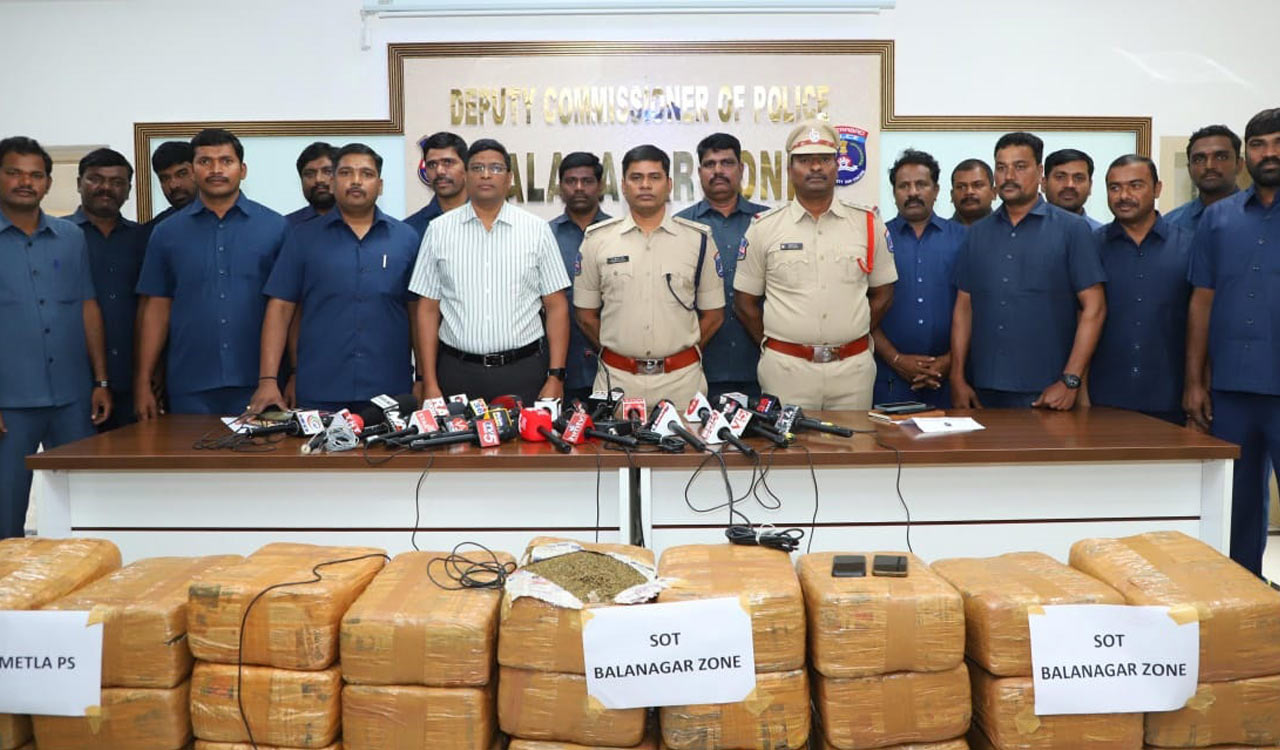 Hyderabad: Ganja worth Rs 1 crore seized, two nabbed